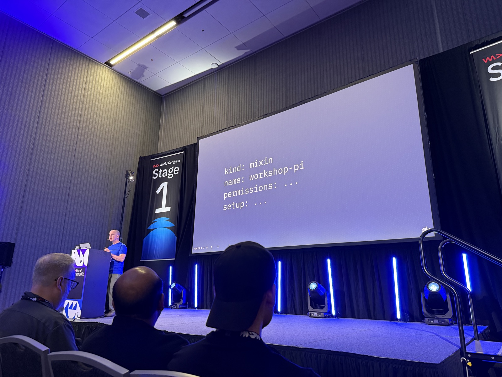 Slide YAML: kind: mixin, name: workshop-pi, permissions: ..., setup: ...