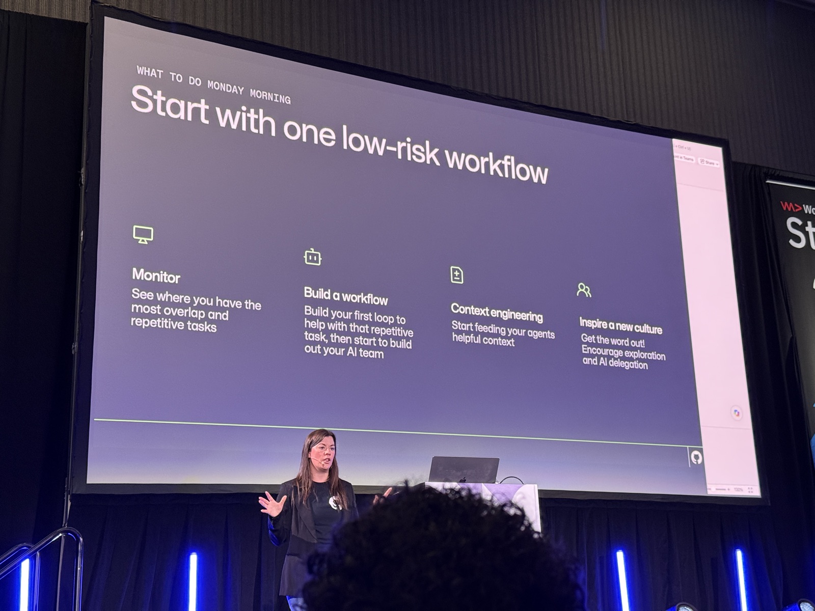 Slide Start with one low-risk workflow