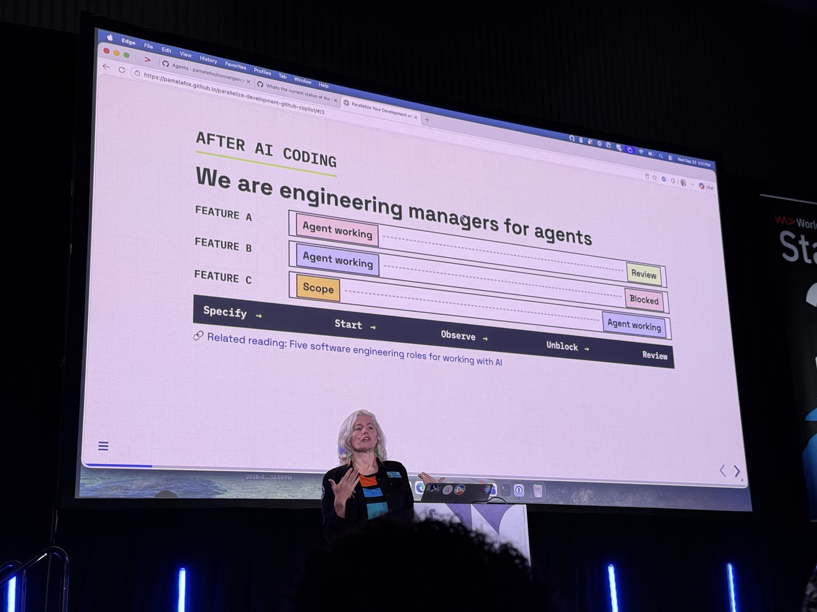 Slide After AI coding: We are engineering managers for agents