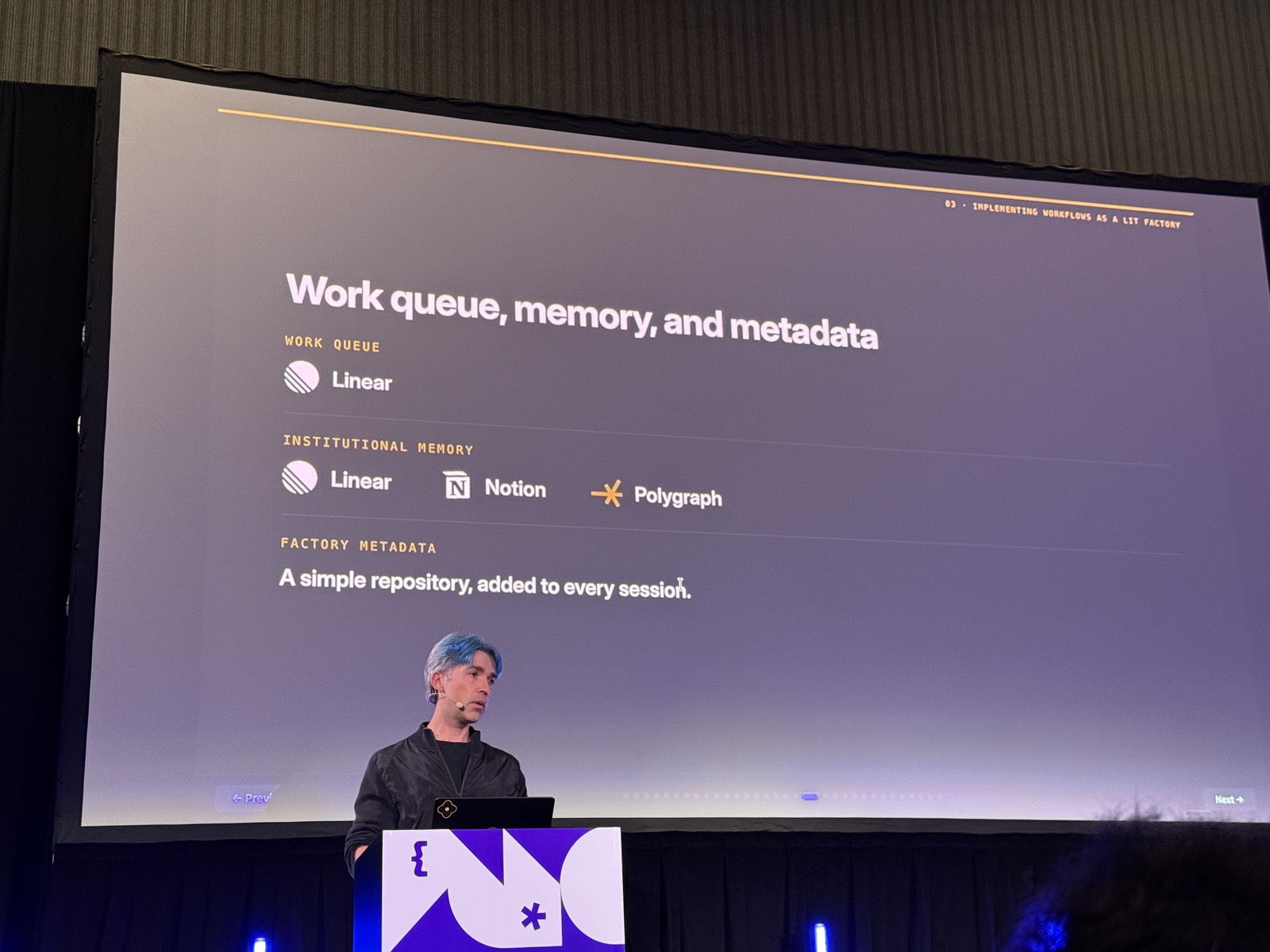 Slide Work queue, memory, and metadata