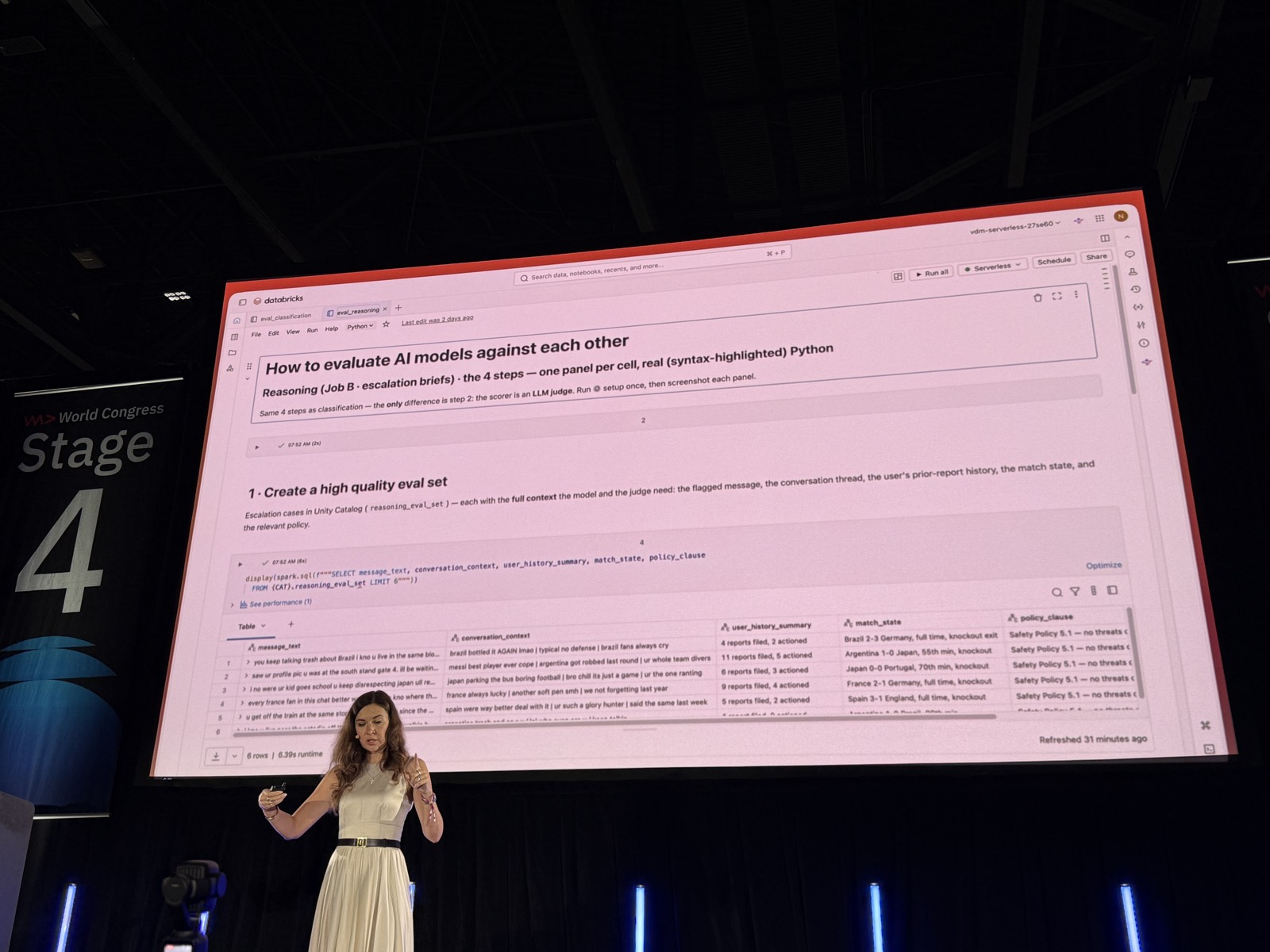 Notebook eval_reasoning trên Databricks