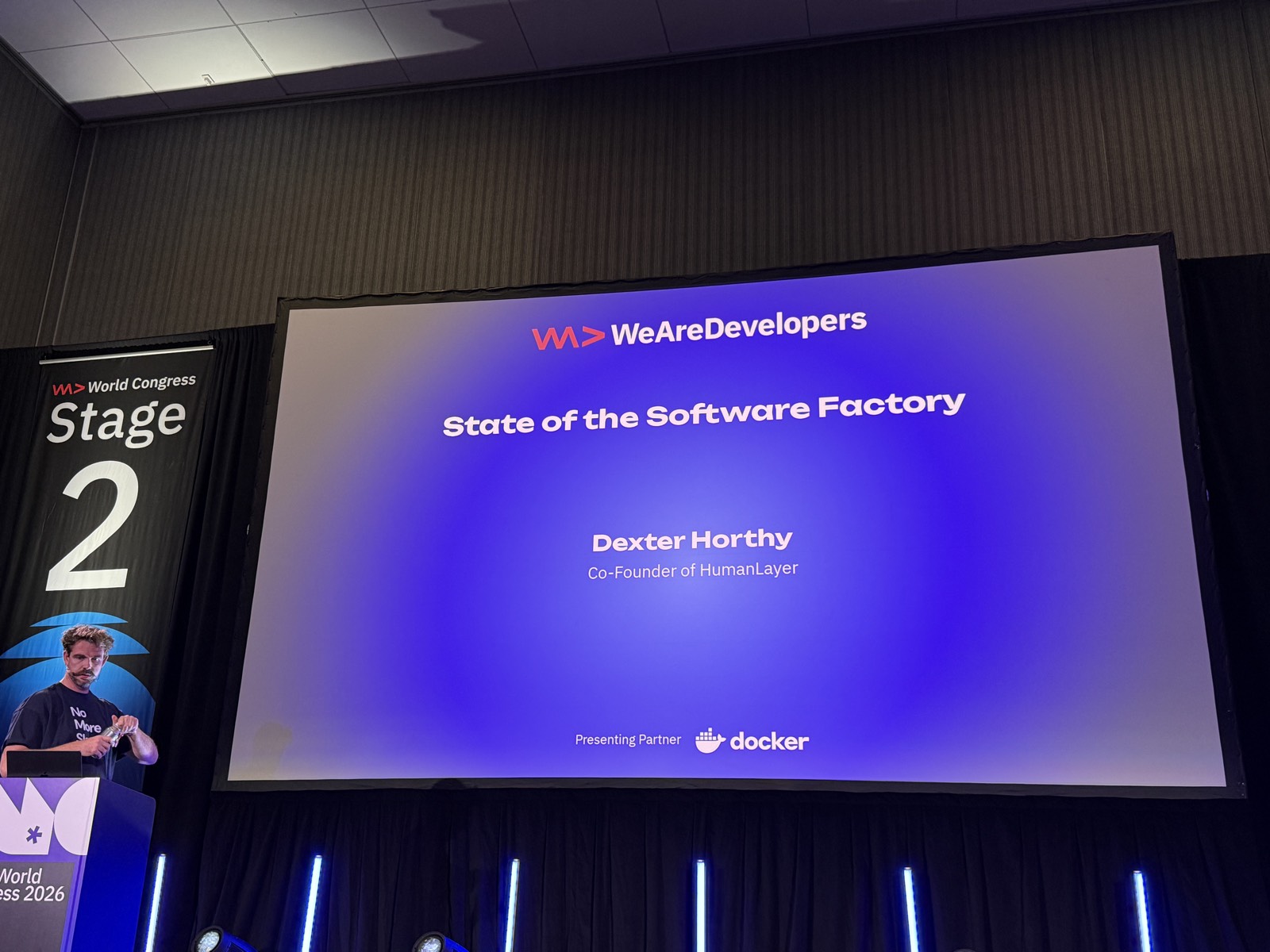 Slide tiêu đề State of the Software Factory, Dexter Horthy, Co-Founder of HumanLayer